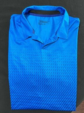 Nike Men’s Bright Blue Gradient Dri-FIT Polo